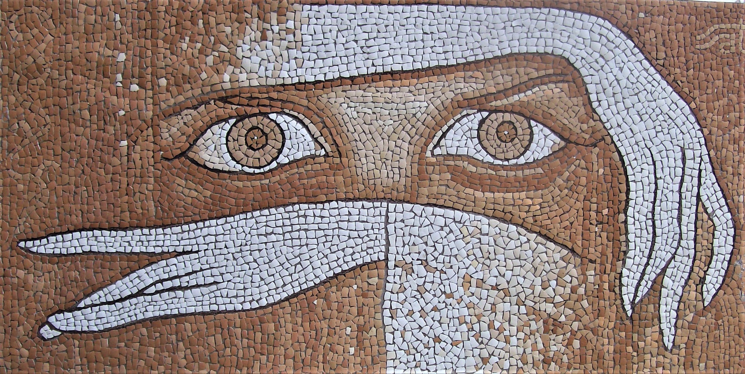 Arab Dancer, 2008, Eggshells, mosaic by Saimir Strati